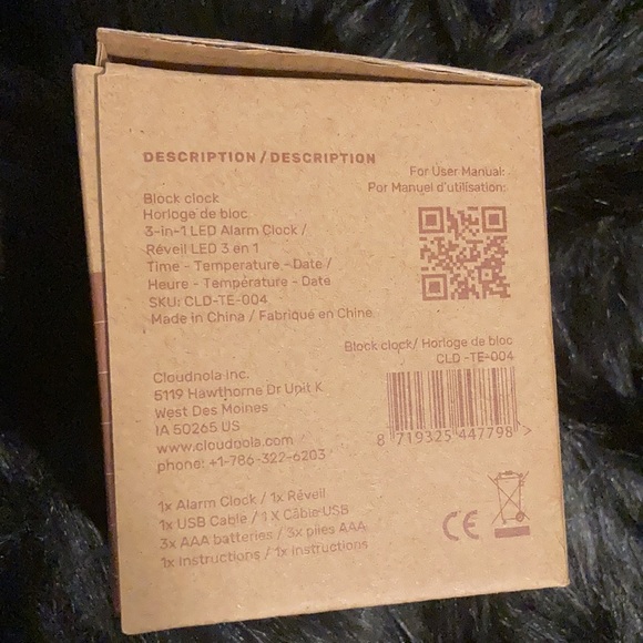 Cloud Nola Marble Alarm Clock - Picture 5 of 7